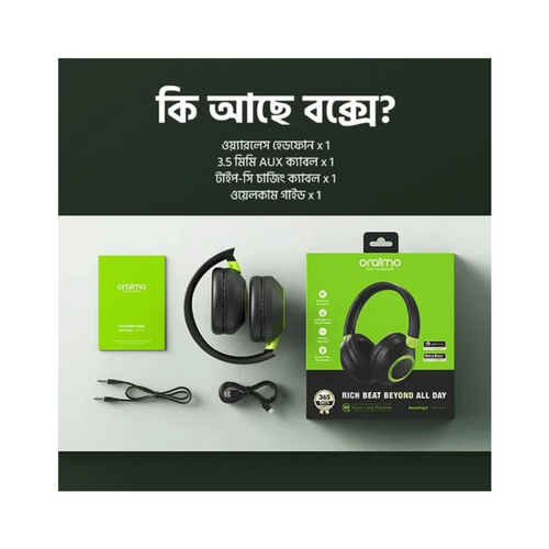 Oraimo BoomPop 2 ENC Over-Ear Wireless Headphones